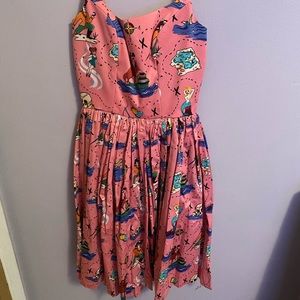 Pinup Girl Clothing Jenny Dress in Neverland Sateen